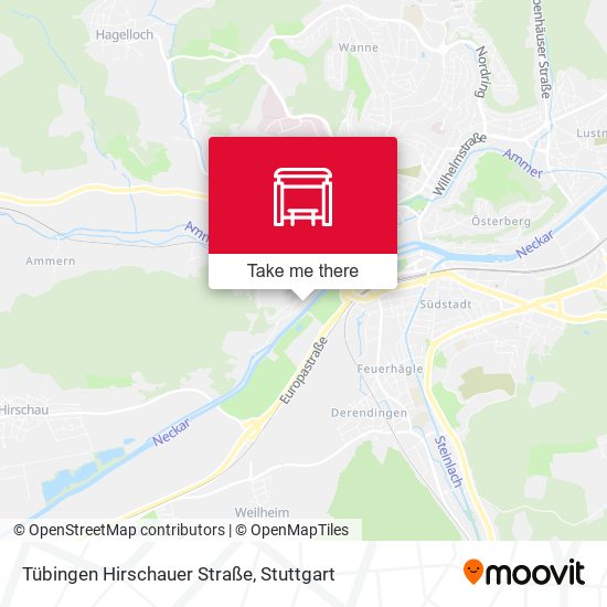 Tübingen Hirschauer Straße map