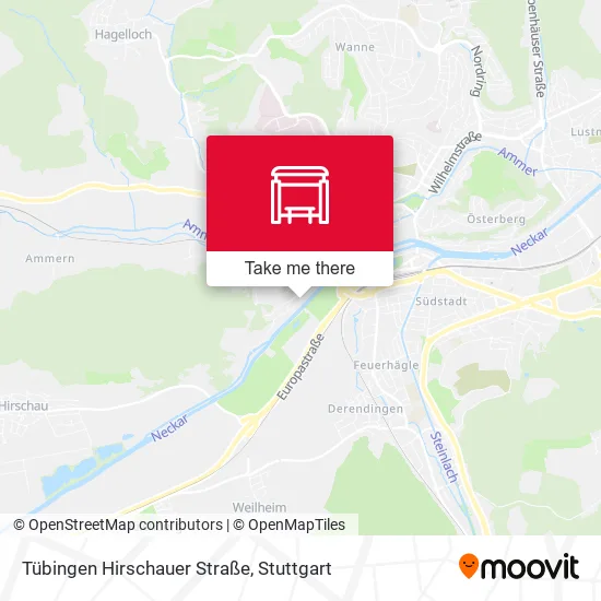Карта Tübingen Hirschauer Straße