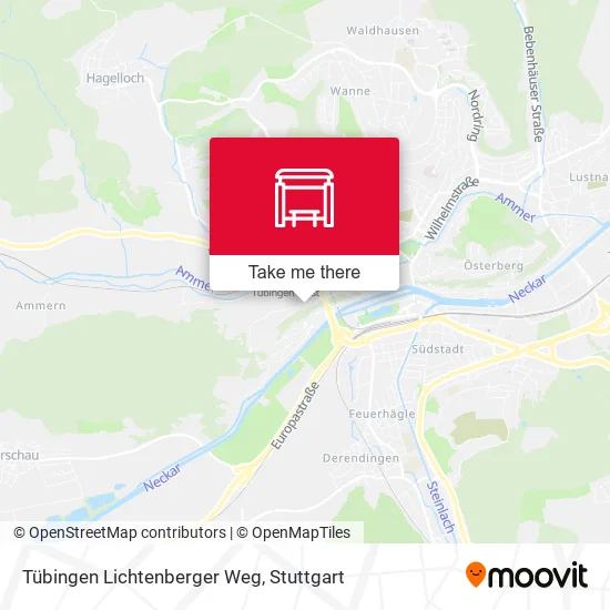 Карта Tübingen Lichtenberger Weg