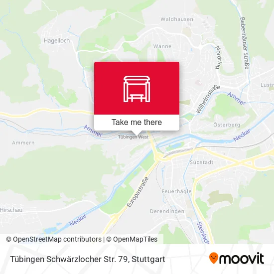 Карта Tübingen Schwärzlocher Str. 79