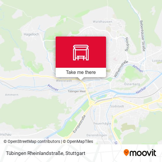 Tübingen Rheinlandstraße map