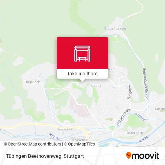 Tübingen Beethovenweg map