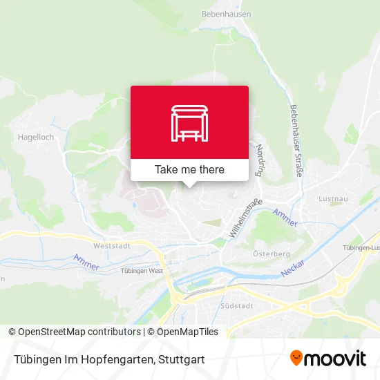 Карта Tübingen Im Hopfengarten
