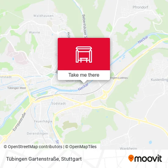 Карта Tübingen Gartenstraße