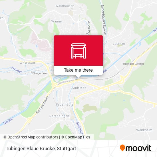 Tübingen Blaue Brücke map