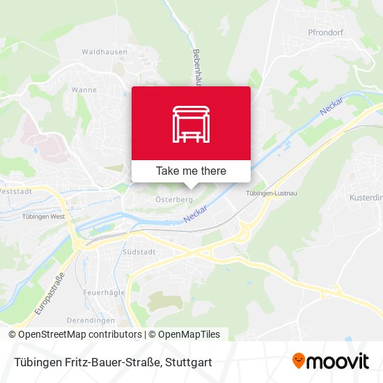 Tübingen Fritz-Bauer-Straße map