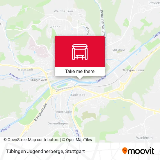 Карта Tübingen Jugendherberge