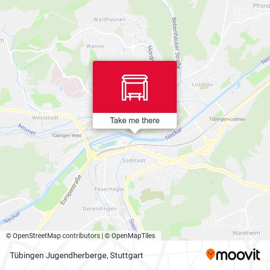 Tübingen Jugendherberge map