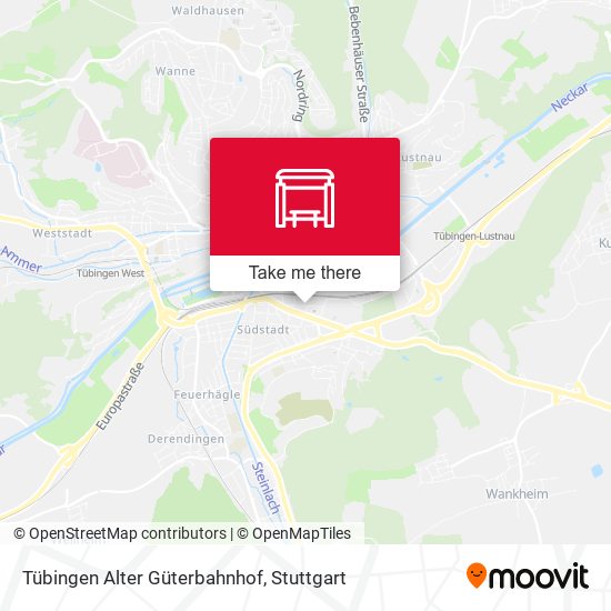 Tübingen Alter Güterbahnhof map