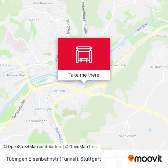 Карта Tübingen Eisenbahnstr.(Tunnel)