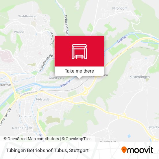 Tübingen Betriebshof Tübus map