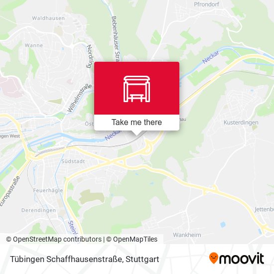 Tübingen Schaffhausenstraße map