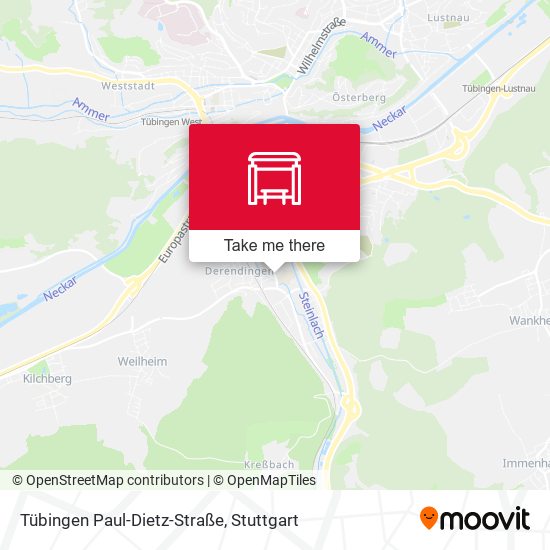 Tübingen Paul-Dietz-Straße map