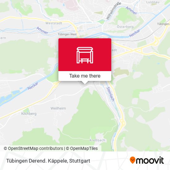 Tübingen Derend. Käppele map
