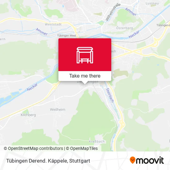 Карта Tübingen Derend. Käppele