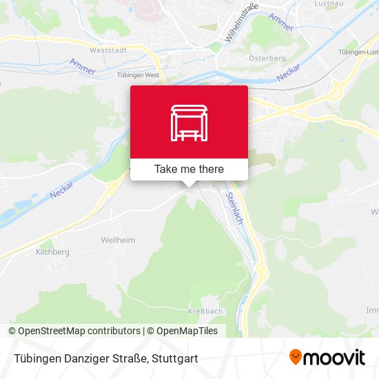 Tübingen Danziger Straße map