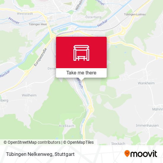 Tübingen Nelkenweg map