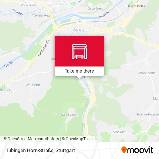 Tübingen Horn-Straße map