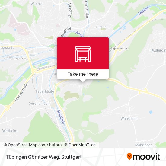 Tübingen Görlitzer Weg map