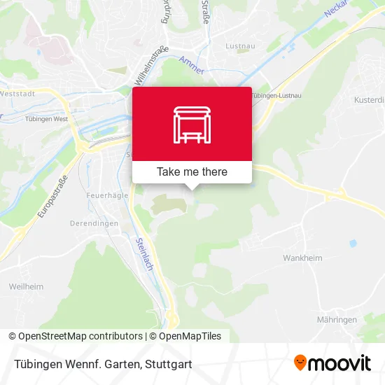Карта Tübingen Wennf. Garten