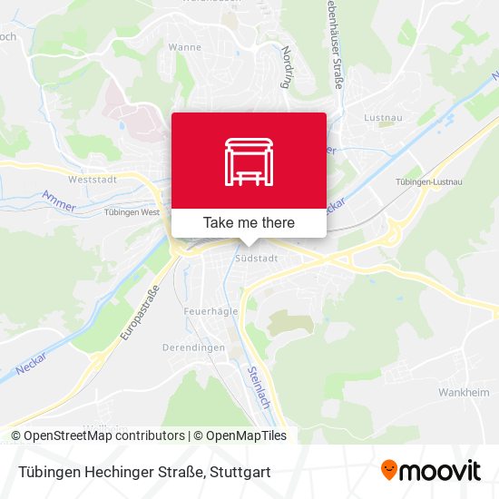 Tübingen Hechinger Straße map
