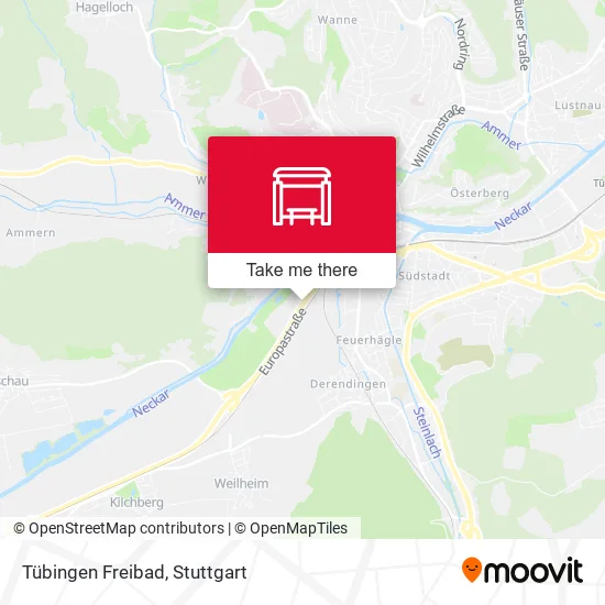 Карта Tübingen Freibad