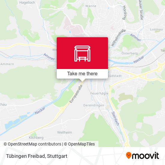 Tübingen Freibad map