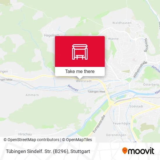 Карта Tübingen Sindelf. Str. (B296)