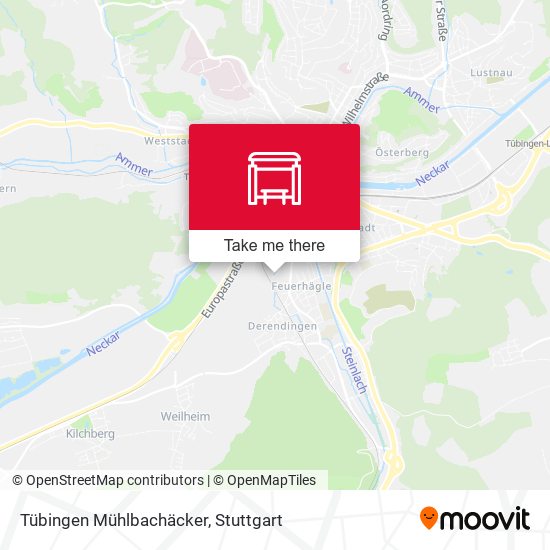 Tübingen Mühlbachäcker map