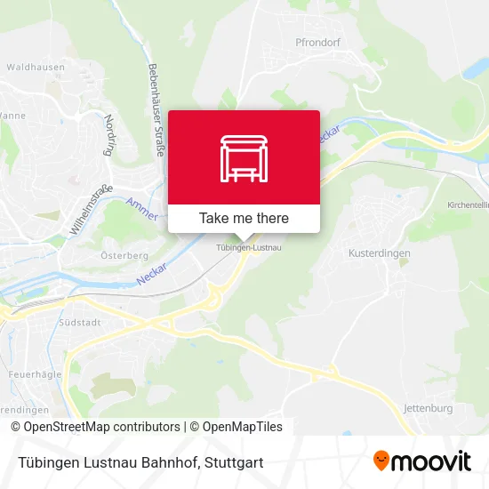 Карта Tübingen Lustnau Bahnhof