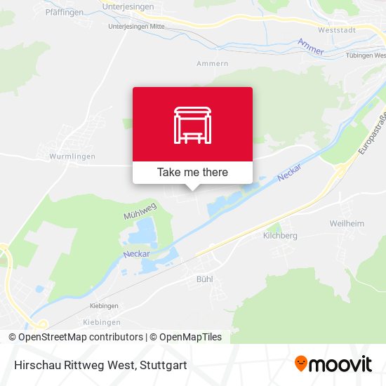 Hirschau Rittweg West map