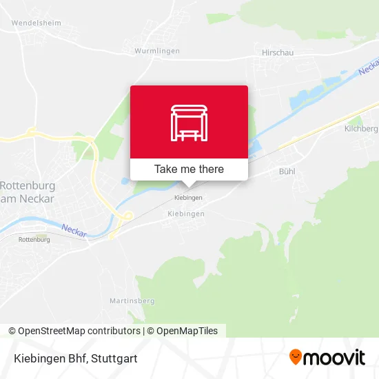 Карта Kiebingen Bhf