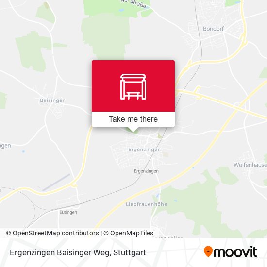 Карта Ergenzingen Baisinger Weg