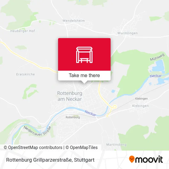 Rottenburg Grillparzerstraße map