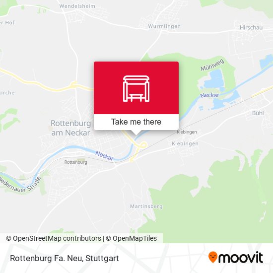 Карта Rottenburg Fa. Neu
