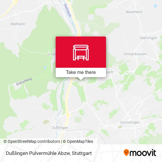 Карта Dußlingen Pulvermühle Abzw