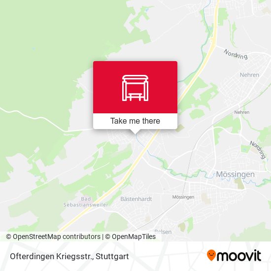 Ofterdingen Kriegsstr. map