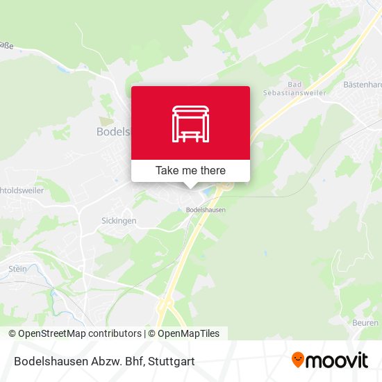 Bodelshausen Abzw. Bhf map