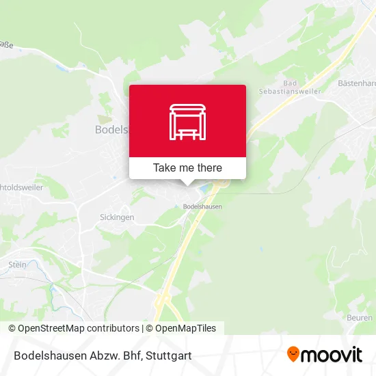 Карта Bodelshausen Abzw. Bhf