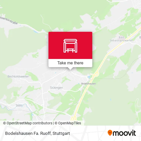 Карта Bodelshausen  Fa. Ruoff
