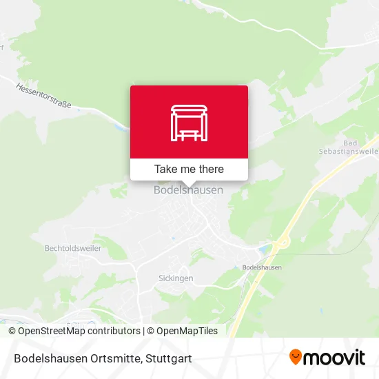 Карта Bodelshausen Ortsmitte
