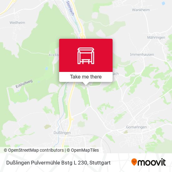 Dußlingen Pulvermühle Bstg L 230 map