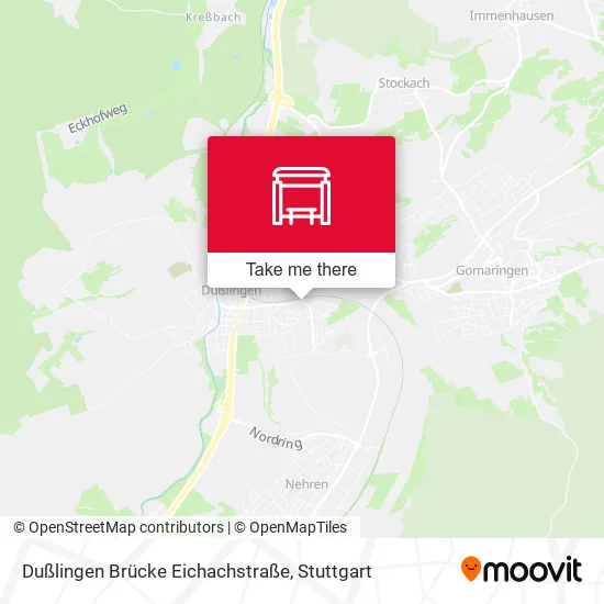 Карта Dußlingen Brücke Eichachstraße