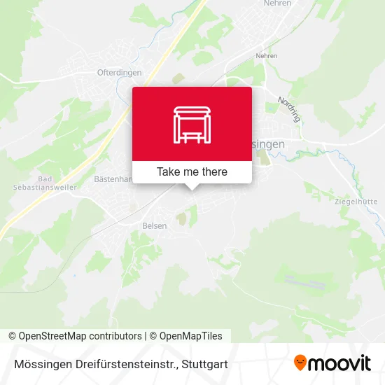 Карта Mössingen Dreifürstensteinstr.