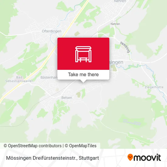 Карта Mössingen Dreifürstensteinstr.