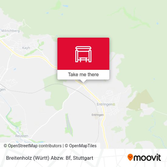 Breitenholz (Württ) Abzw. Bf map