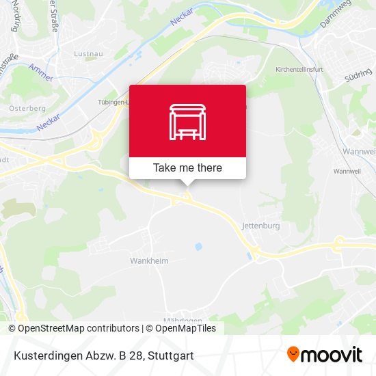 Kusterdingen Abzw. B 28 map