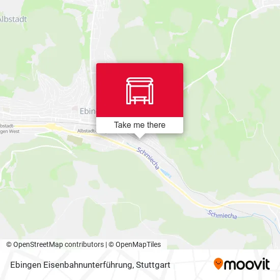 Карта Ebingen Eisenbahnunterführung