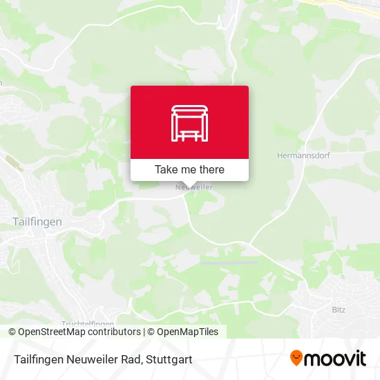 Карта Tailfingen Neuweiler Rad