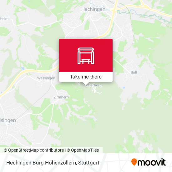 Hechingen Burg Hohenzollern map